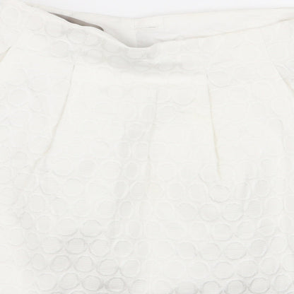 River Island Womens White Geometric  Mini Skirt Size 8
