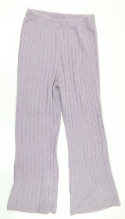 Womens UK Size M Boohoo Regular Fit  Purple Trousers