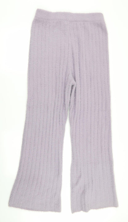 Womens UK Size M Boohoo Regular Fit  Purple Trousers