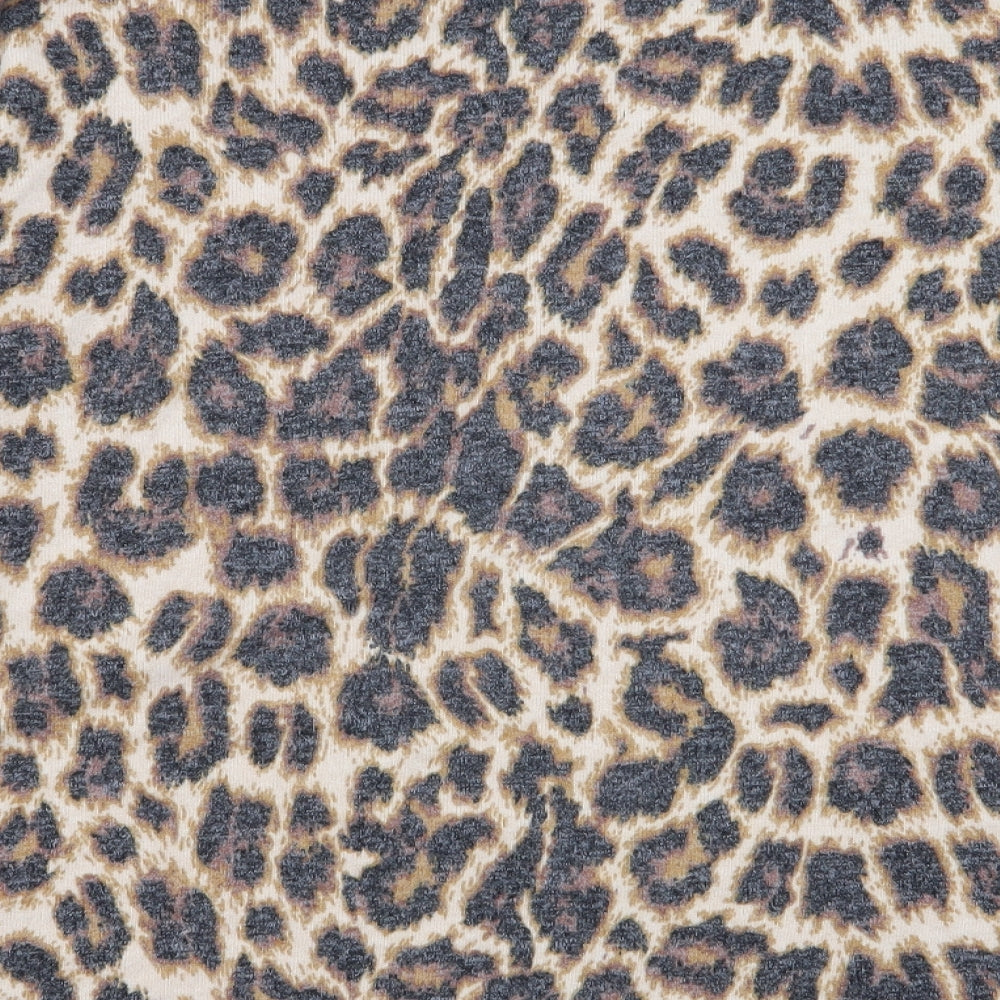 Zara Womens Multicoloured Animal Print  Basic T-Shirt Size M