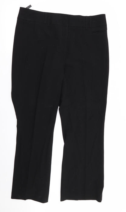 Womens UK Size 16 BHS Regular Fit  Black Trousers