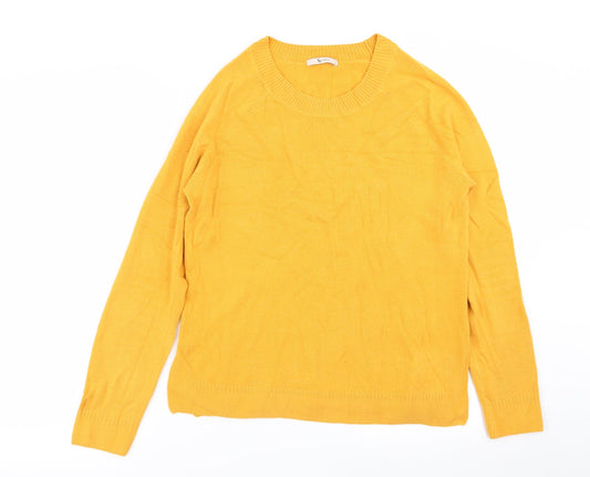 TU Womens Yellow   Pullover Jumper Size 12