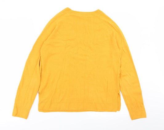 TU Womens Yellow   Pullover Jumper Size 12
