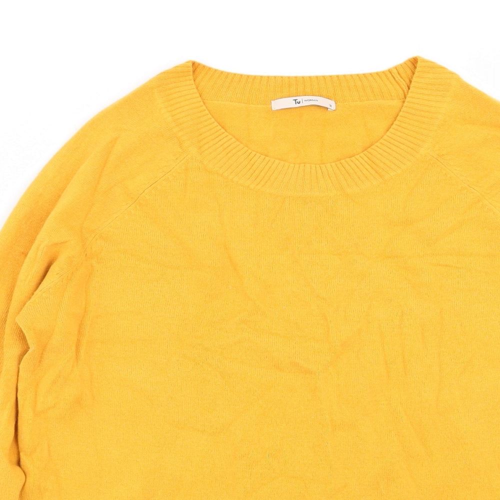 TU Womens Yellow   Pullover Jumper Size 12