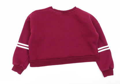 Candy Couture Girls Red   Pullover Jumper Size 9 Years