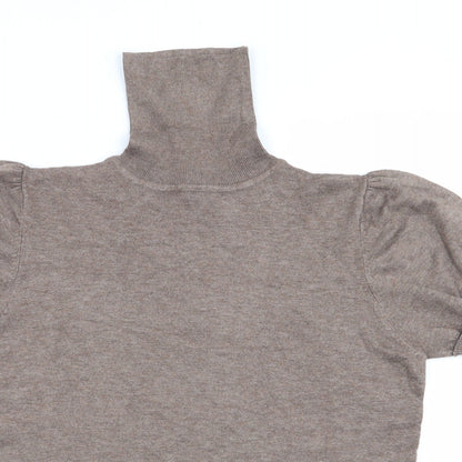Womens UK Size 14 Dorothy Perkins Brown Basic T-Shirt