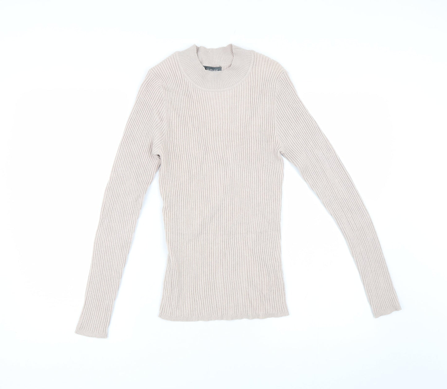 Primark Mens Beige  Knit Pullover Jumper Size M