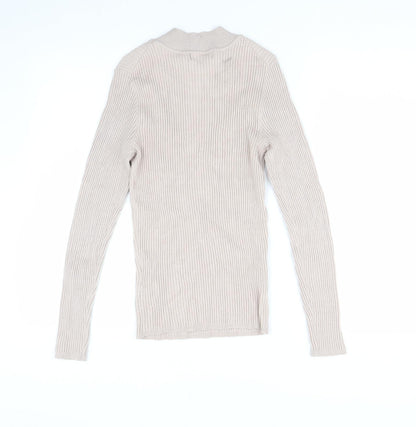 Primark Mens Beige  Knit Pullover Jumper Size M
