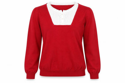 Bonmarché Womens Red Knit Pullover Jumper Size XL