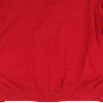 Womens UK Size XL BM Red Pullover Jumper