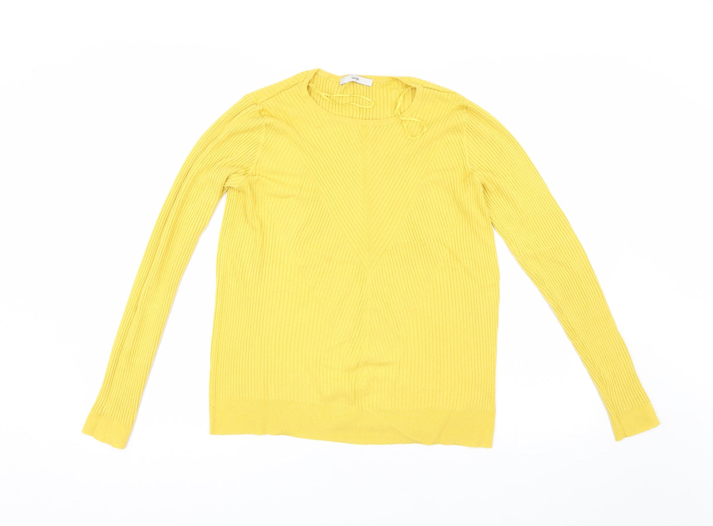 George Womens Yellow  Knit Pullover Jumper Size 14