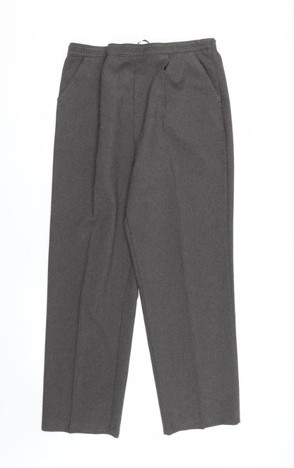 BM Collection Womens Grey   Trousers  Size 16 L28 in