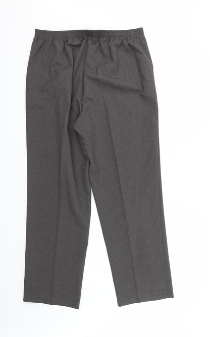 BM Collection Womens Grey   Trousers  Size 16 L28 in