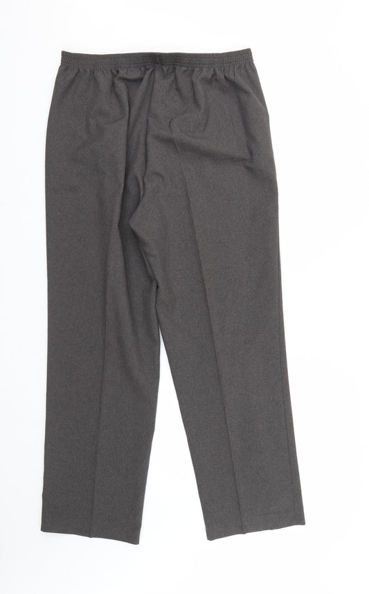 BM Collection Womens Grey   Trousers  Size 16 L28 in