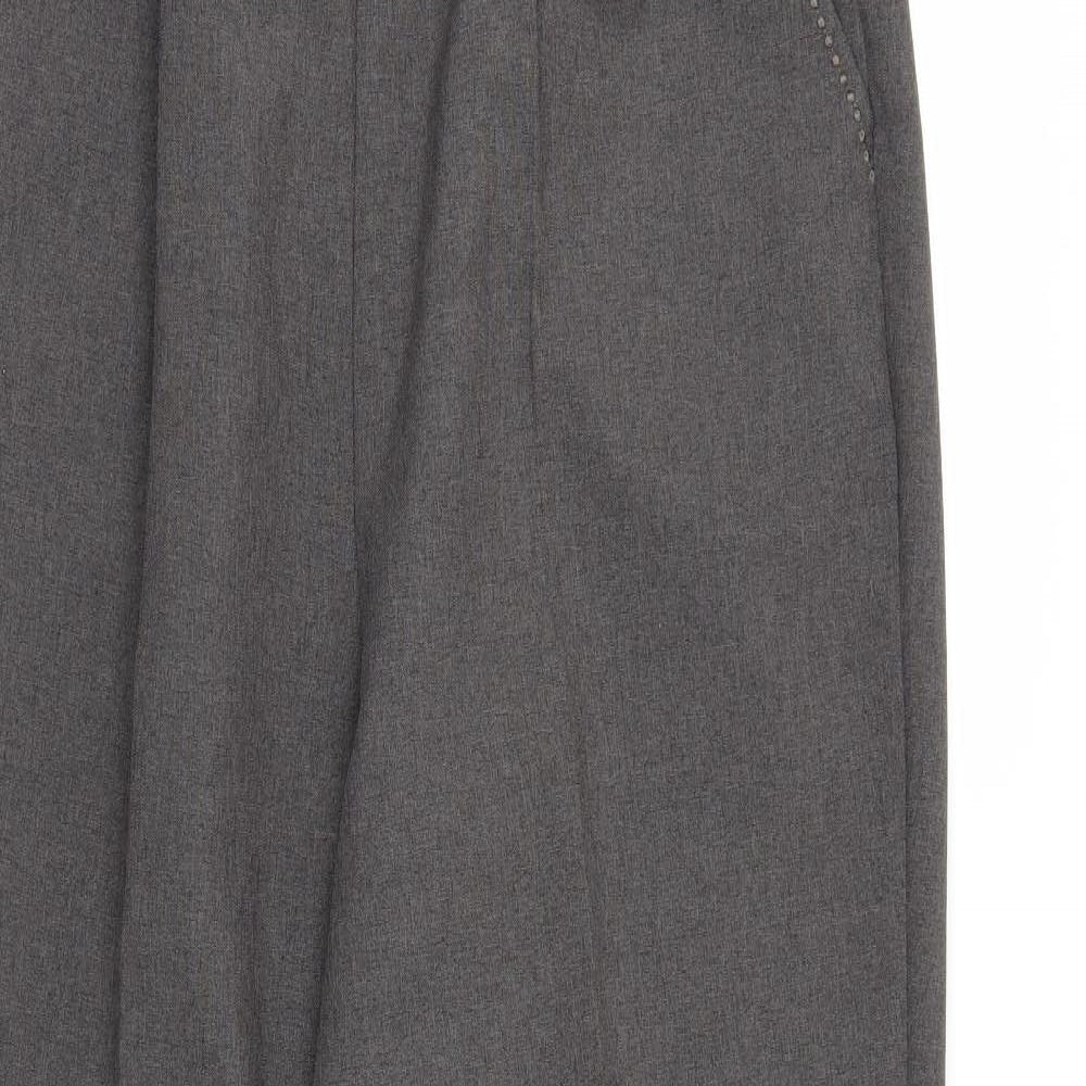 BM Collection Womens Grey   Trousers  Size 16 L28 in