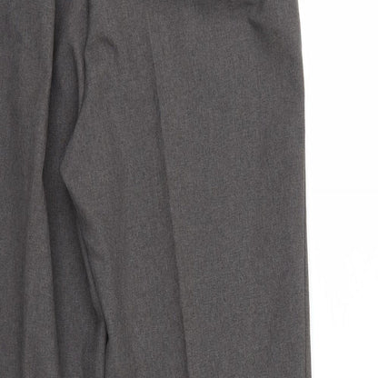 BM Collection Womens Grey   Trousers  Size 16 L28 in
