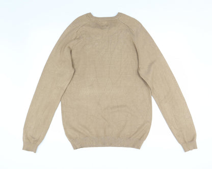 River Island Mens Brown  Knit Pullover Jumper Size S