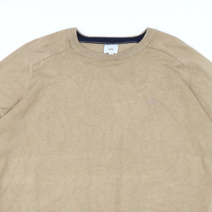 River Island Mens Brown  Knit Pullover Jumper Size S