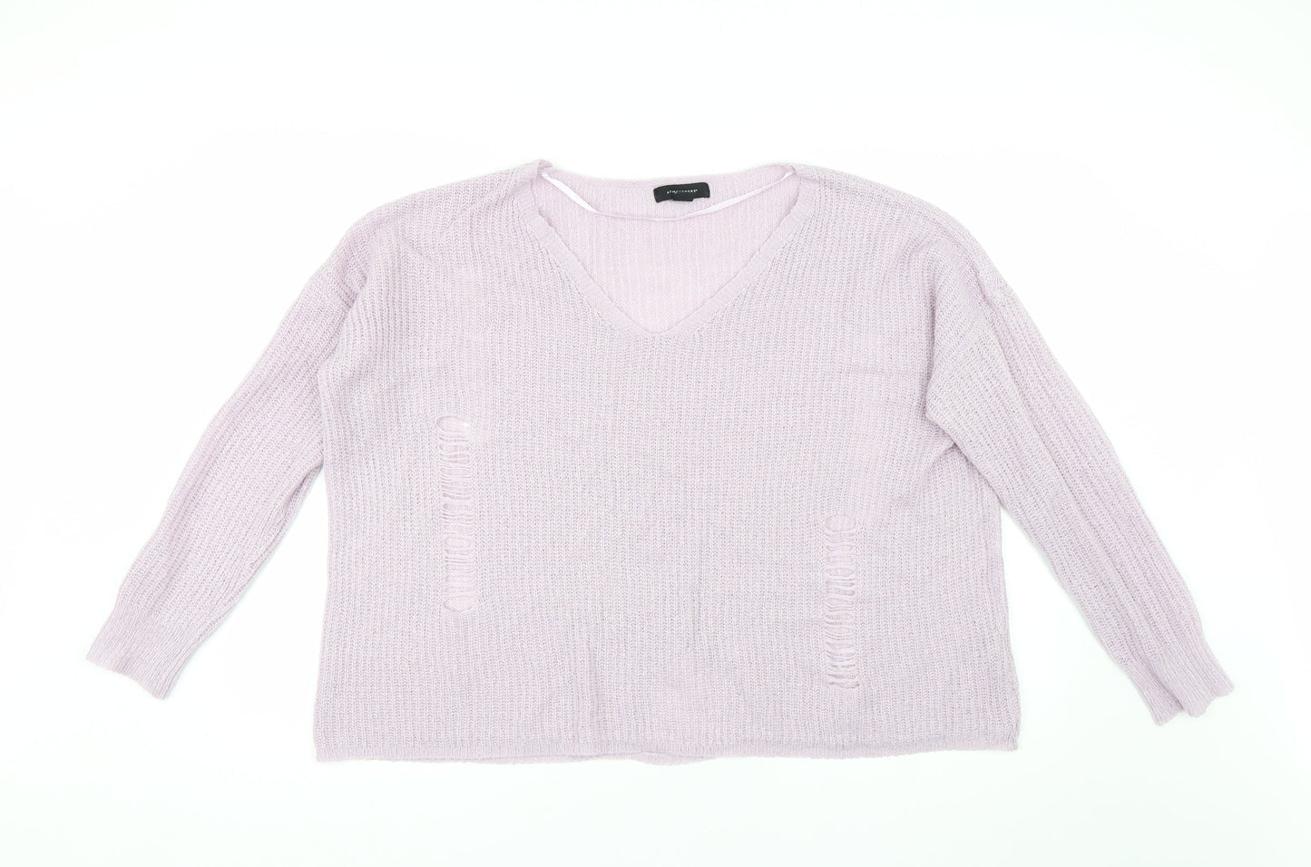 Primark Womens Purple  Knit Pullover Jumper Size L