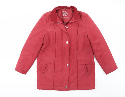 Womens UK Size M Preworn Red Overcoat