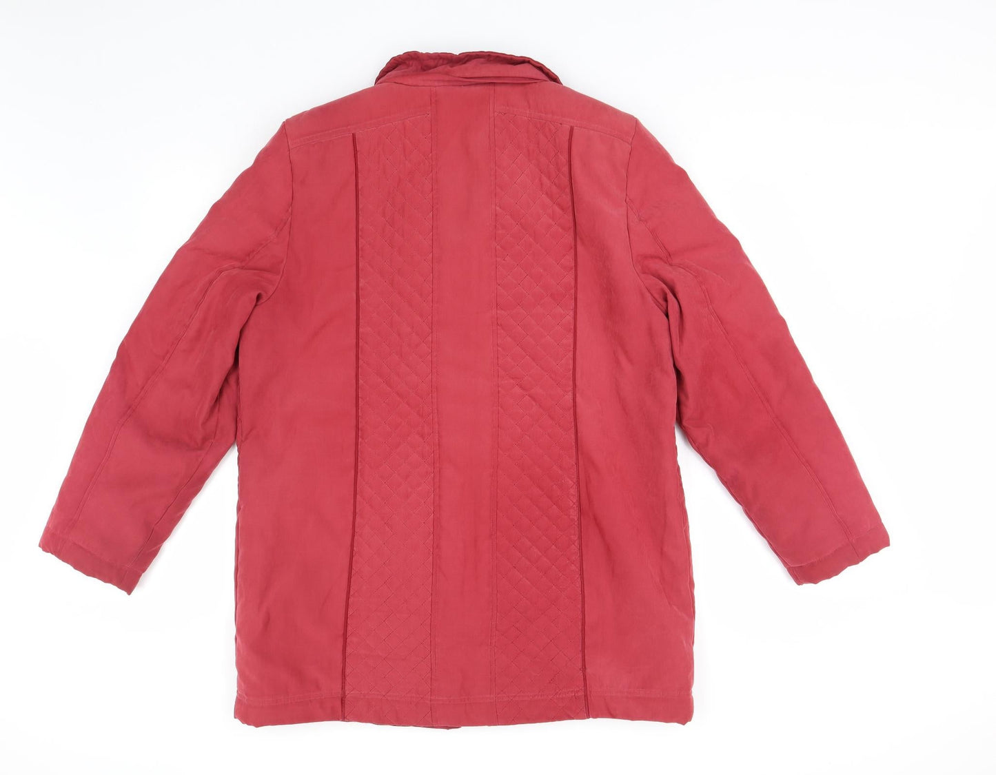 Womens UK Size M Preworn Red Overcoat