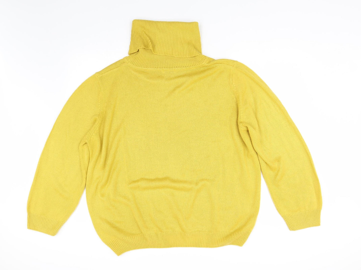 Damart Womens Yellow  Knit Pullover Jumper Size 22