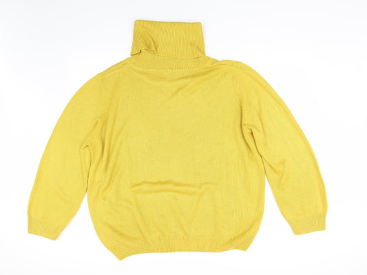 Damart Womens Yellow  Knit Pullover Jumper Size 22