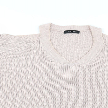 Womens UK Size M New Look Pink Pullover Jumper