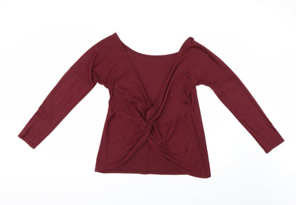 Womens UK Size M Preworn Red Pullover Jumper