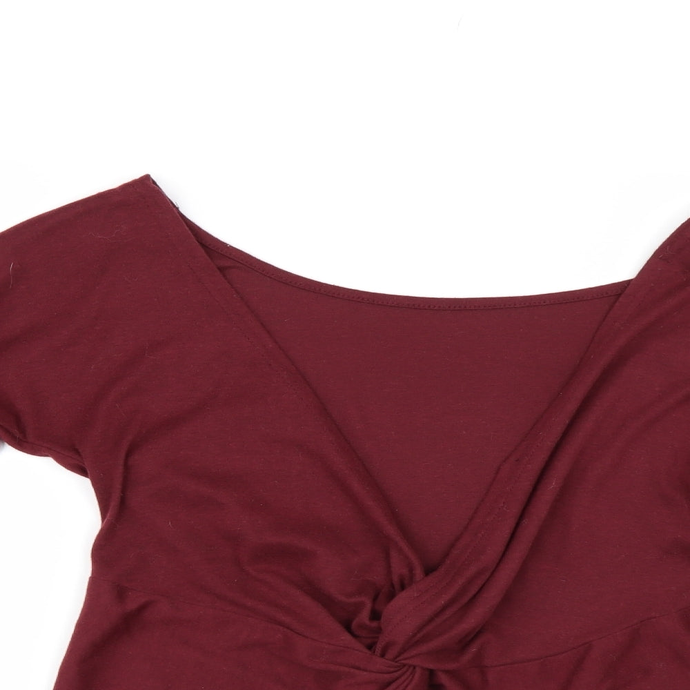 Womens UK Size M Preworn Red Pullover Jumper