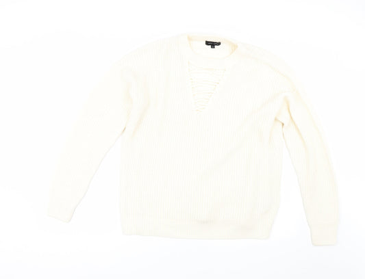 Womens UK Size 14 New Look Ivory Pullover Jumper