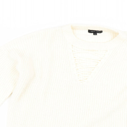 Womens UK Size 14 New Look Ivory Pullover Jumper