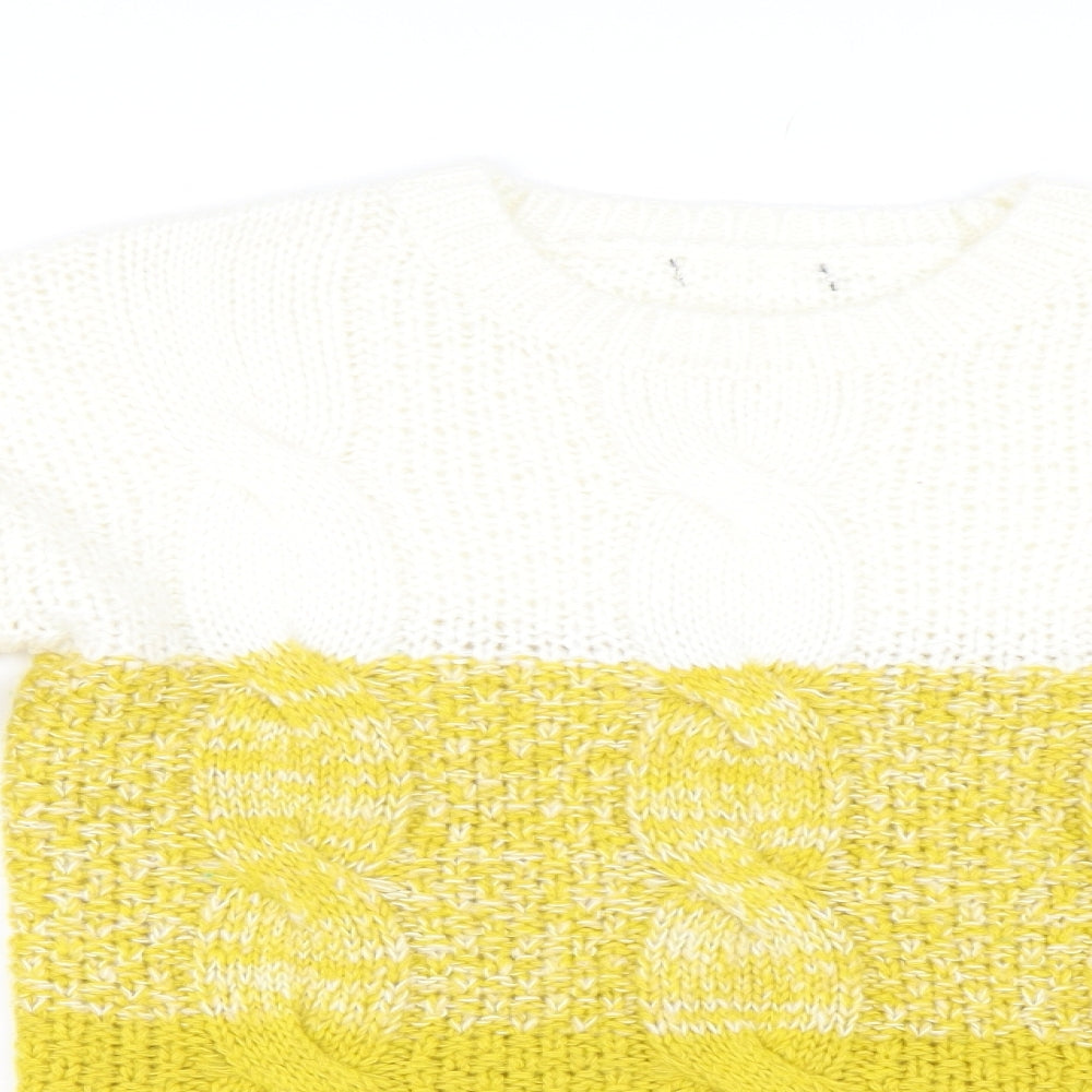 Primark Womens Yellow  Knit Pullover Jumper Size XS