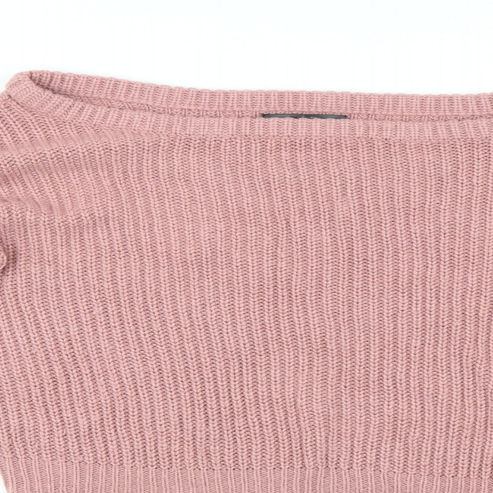 Womens UK Size M Missguided Pink Pullover Jumper