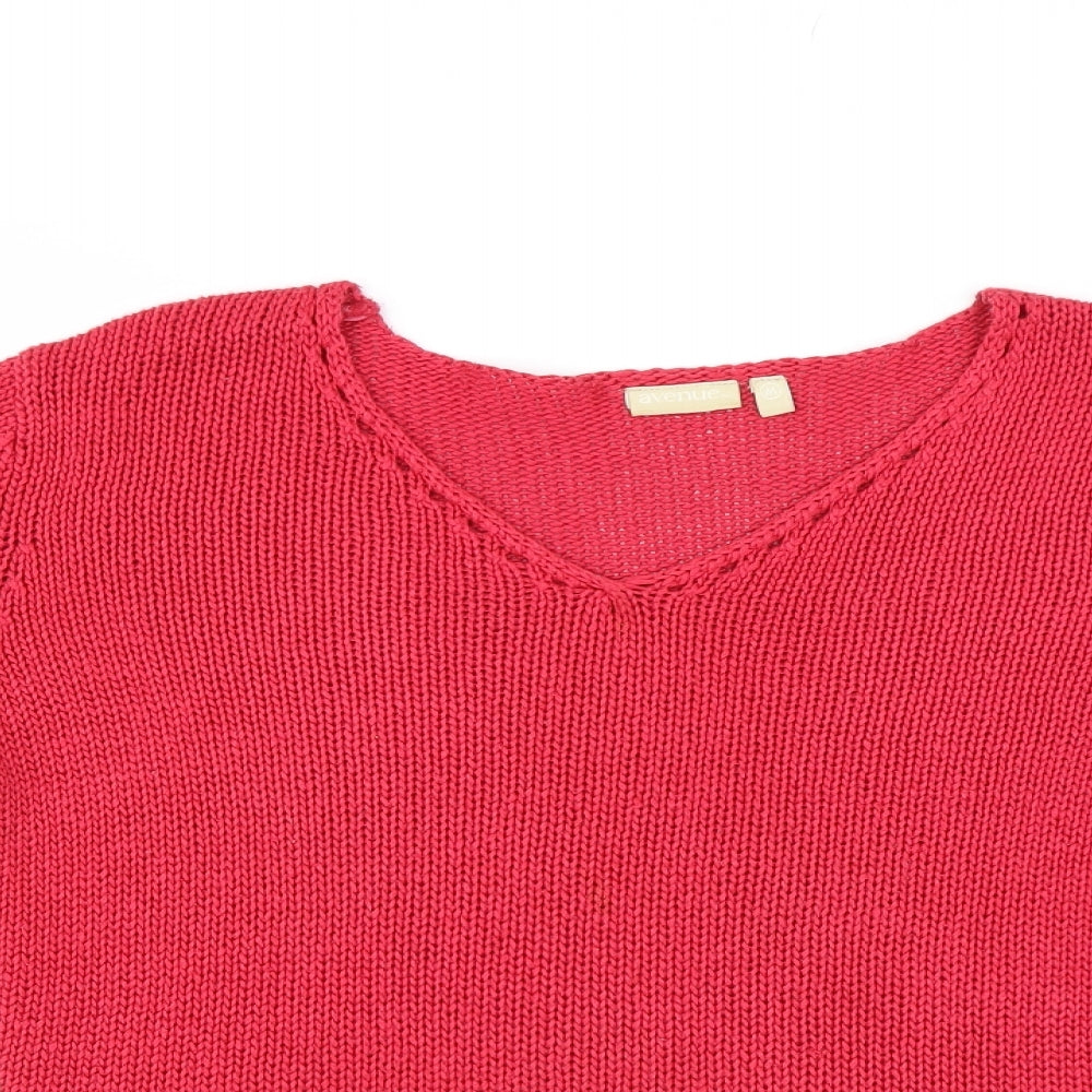 Avenue Womens Pink  Knit Pullover Jumper Size M