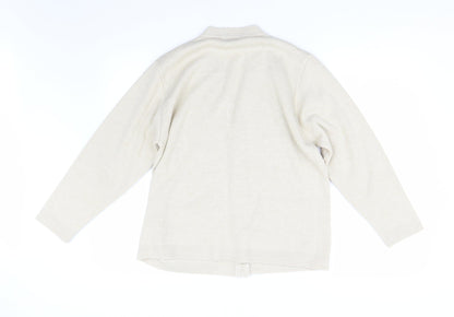 Lizzi Clarke Womens Beige  Knit Cardigan Jumper Size M