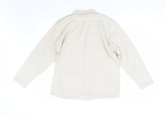 Lizzi Clarke Womens Beige  Knit Cardigan Jumper Size M