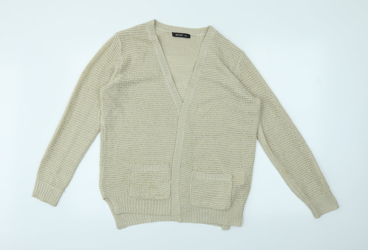 Womens UK Size 14 AKD A WEST Ivory Cardigan Jumper