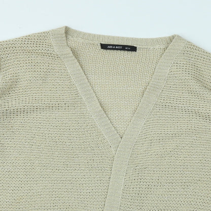 Womens UK Size 14 AKD A WEST Ivory Cardigan Jumper