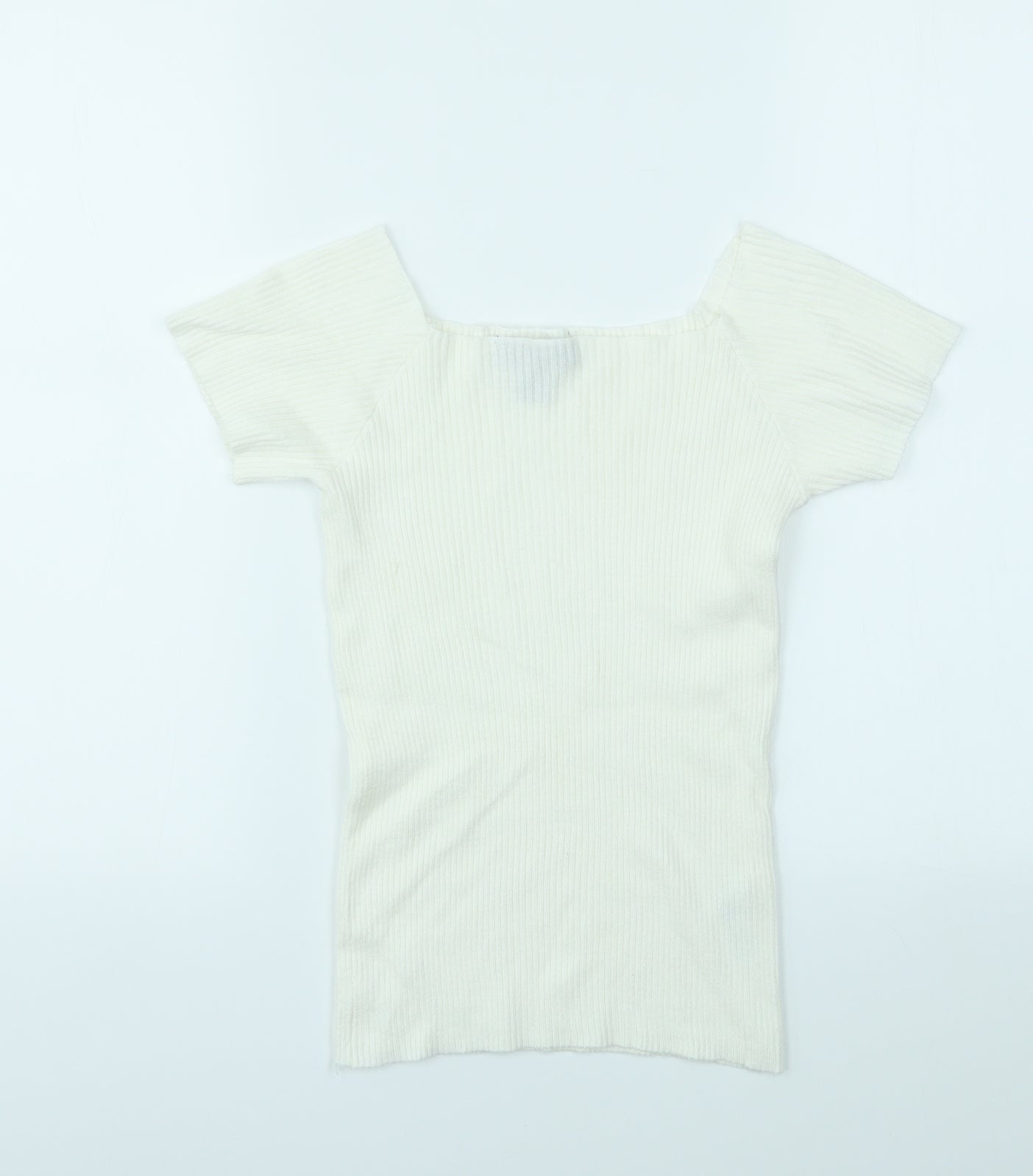 Primark Womens Ivory   Basic T-Shirt Size S