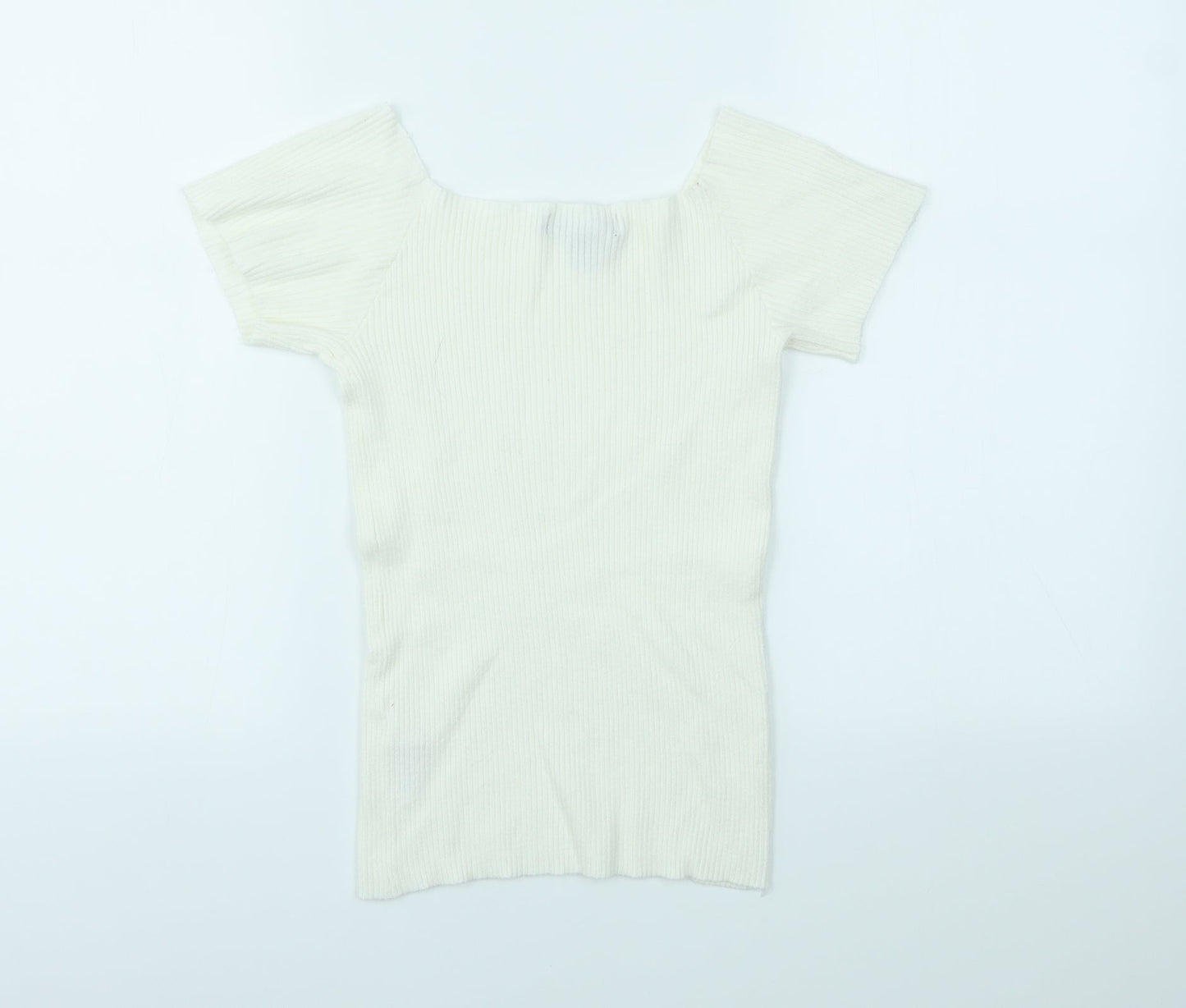 Primark Womens Ivory   Basic T-Shirt Size S