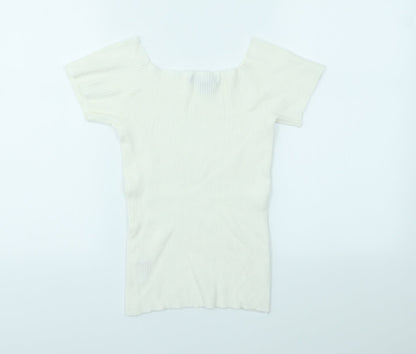 Primark Womens Ivory   Basic T-Shirt Size S