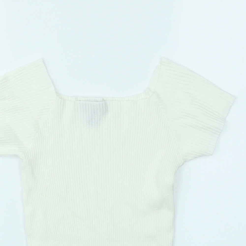 Primark Womens Ivory   Basic T-Shirt Size S