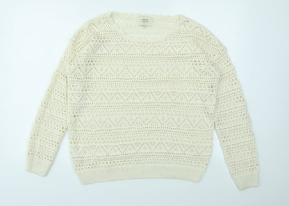 Womens UK Size 14 Matalan Ivory Pullover Jumper