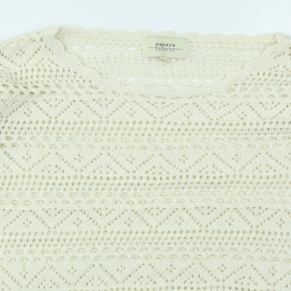 Womens UK Size 14 Matalan Ivory Pullover Jumper