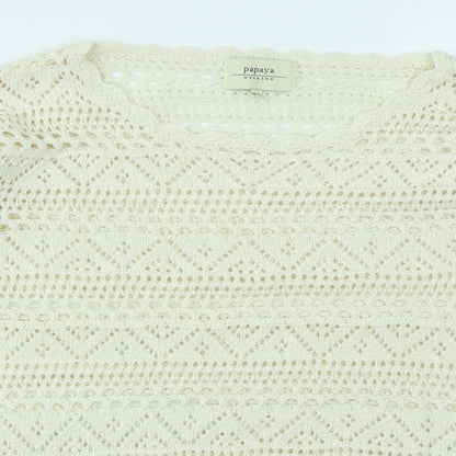 Womens UK Size 14 Matalan Ivory Pullover Jumper
