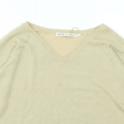 EWM Womens Gold   Basic T-Shirt Size M