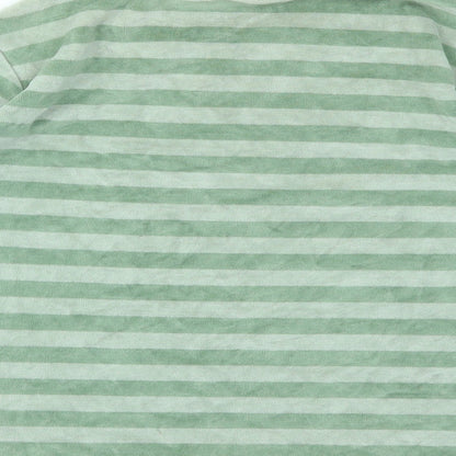 DP Boys Green Striped  Basic T-Shirt Size 8 Years
