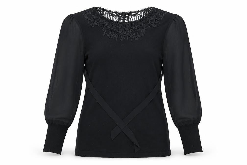 Womens UK Size 12 Roman Black Basic T-Shirt