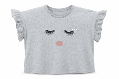 George Girls Grey Geometric  Basic T-Shirt Size 10-11 Years
